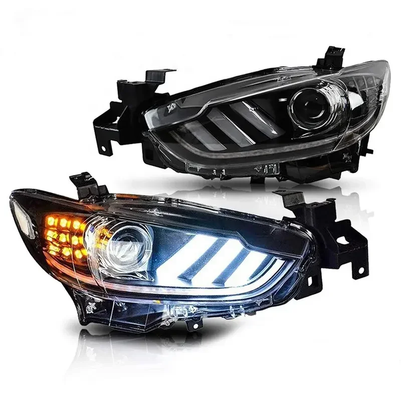 for Archaic Headlights for Mazda Atenz 2014 2015 DRL high low beam Head Lamp Assembly PLUG & PLAY LED lamp for Mazda6 Atenza