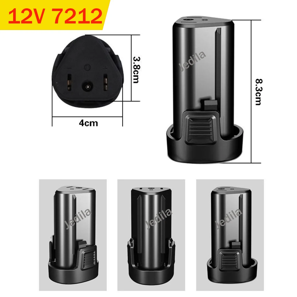 12V,3800mAh, baterai Lithium-Ion kapasitas besar yang dapat diisi ulang. 8212. Peralatan Listrik kecil khusus, obeng, bor tangan listrik