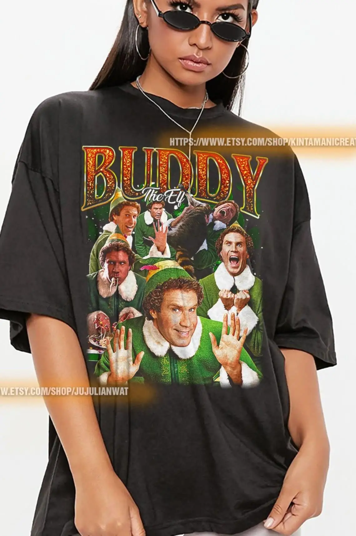 Buddy The Elf Vintage Unisex Shirt Vintage Buddy The Elf Will Ferrell T Shirt Gift For Him and Her  ELF 90s retro Christmas Movi