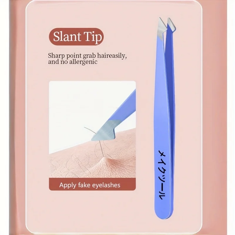 A Set of Two Professional Tweezers with a Storage Case Perfect for Removing Facial Hair Splinters And Ingrown Hairs Eyebrow Clip