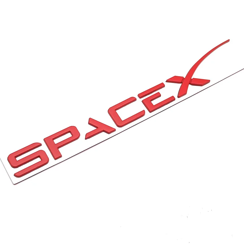 Spacex Sticker For Tesla Model 3 X Y S Letters Tail Letter Label Emblem Car Accessories Stickers Logo Emblems Zinc Alloy SPACEX