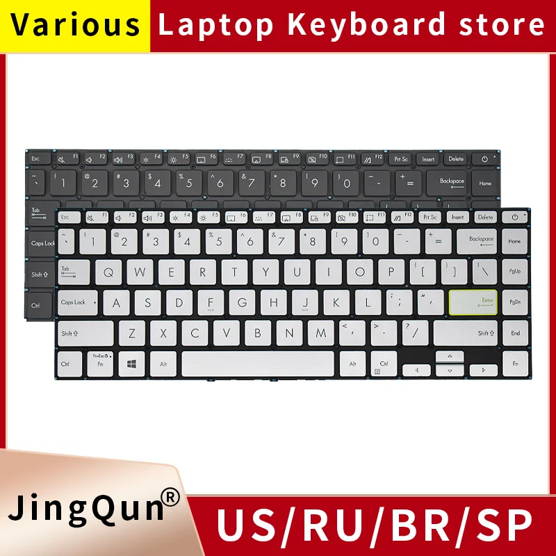 Ru/Kr/Us/Ch Toetsenbord Voor Asus Vivoboek S14 S433 S433e S433f S433f S433j, X421 X421e X421f X421j, M433 M433i, E410 E 410M