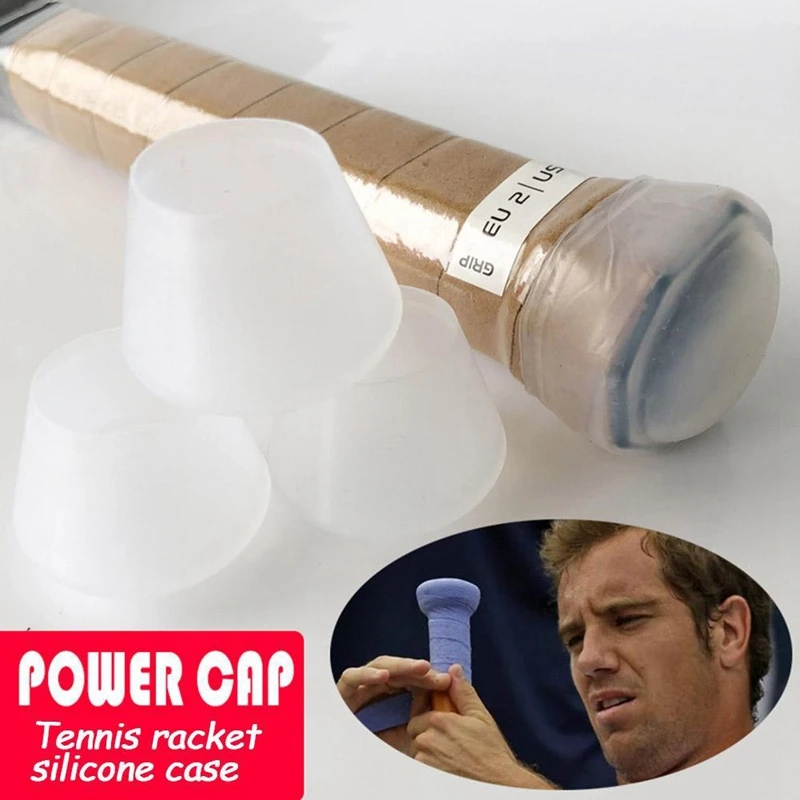 ซิลิโคน Energy เสื้อเทนนิสแร็กเก็ต Handle End Cap อุปกรณ์เสริมกันชน Grip แหวน Racquet กีฬา Overgrip