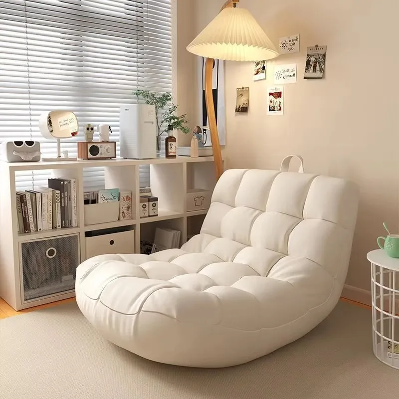 Modern Minimalist Single Balcony Tatami Lounge Chair Lazy Leisure Bean Bag Sofa Tech Fabric Modular Design Square Living Room
