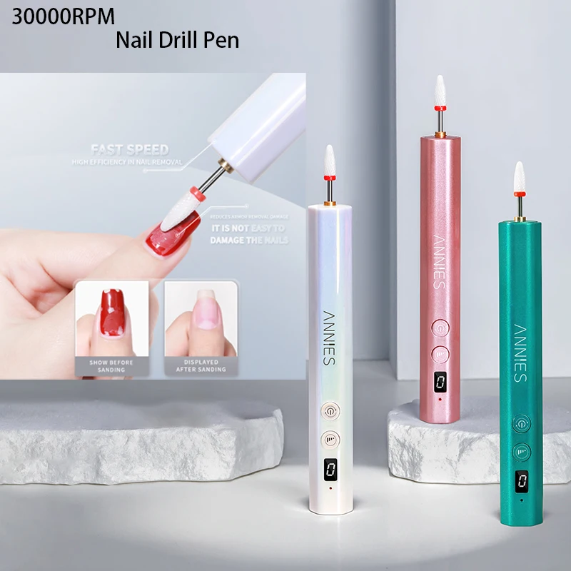 30000RPM Mini Portable Handpiece Mute Pen Nail Driller Manicure Nail Tools Usb And Battery Gel Nail Polisher Machine