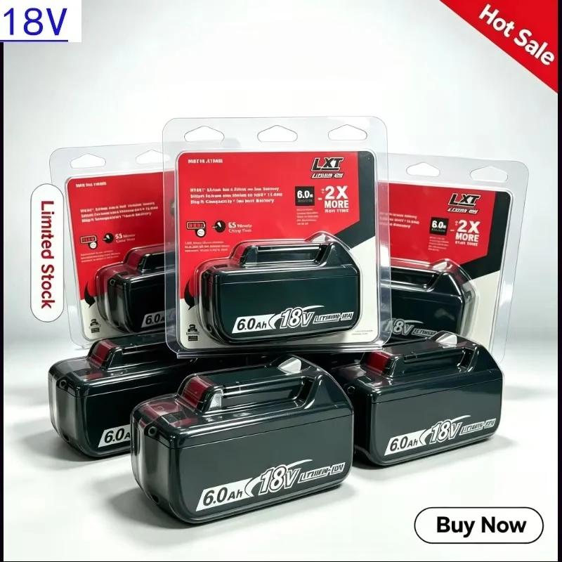 Original 6Ah für Makita BL1860 18V Akku-Elektrowerkzeuge Li-Ion Ersatzakku LXT BL1850 BL1840 für 18V Schraubendreher mit BMS TPCELL