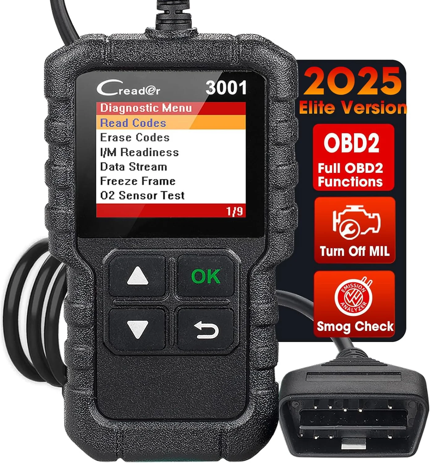 إطلاق Creader 3001 Obd2 الماسح الضوئي محرك خطأ رمز القارئ الوضع 6 يمكن أداة المسح التشخيصي لجميع سيارات بروتوكول obdii منذ عام 1996