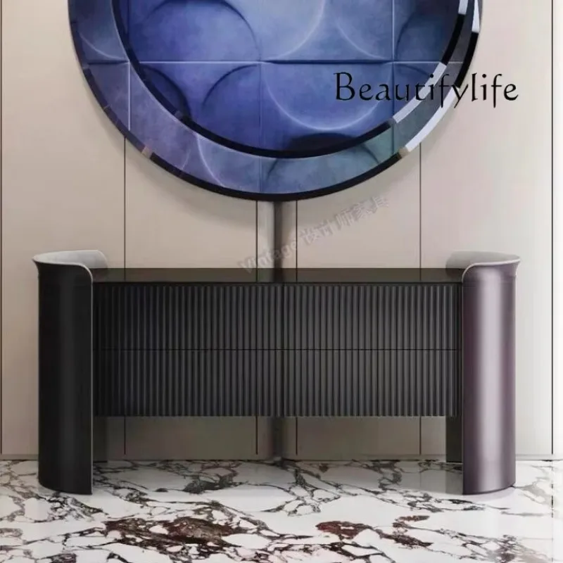 

XR Modern Simple Entrance Cabinet Creative Dining Side Cabinet Model Room Decorative Cabinet Clubhouse Hotel Homestay Locker