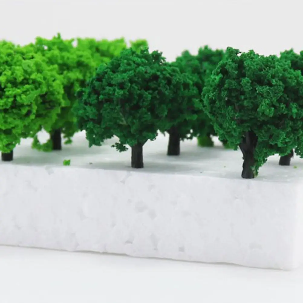 Mini Bush Tuft Scenic Tree Landscape Decoration Sand Table Artificial Shrub Cluster Plastic Vegetation DIY Garden Micro Scenery