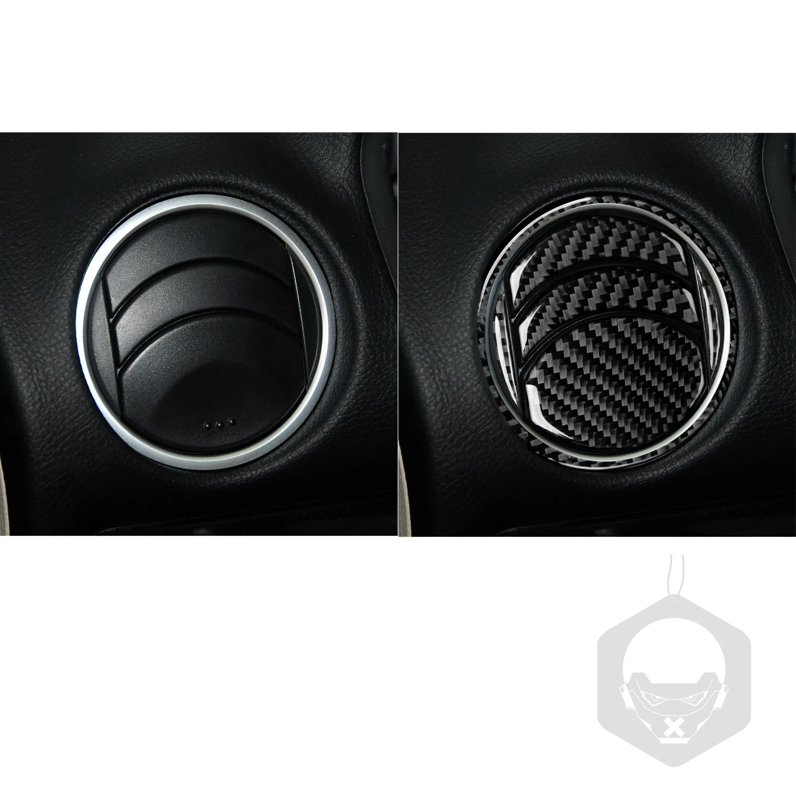 

For Mazda 6 2002—2008 Car Accessories Carbon Fiber Interior Dashboard Side Air Vent Outlet Panel Cover Trim Sticker Modification