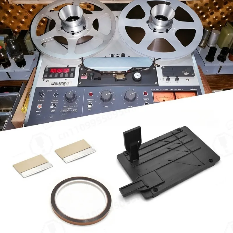 nouveau-kit-de-raccordement-de-bande-de-1-4-pouce-et-10-pouces-bloc-de-raccordement-noir-rail-de-jonction-accessoire-pour-magnetophone-a-bobine-ouverte-et-bande-audio