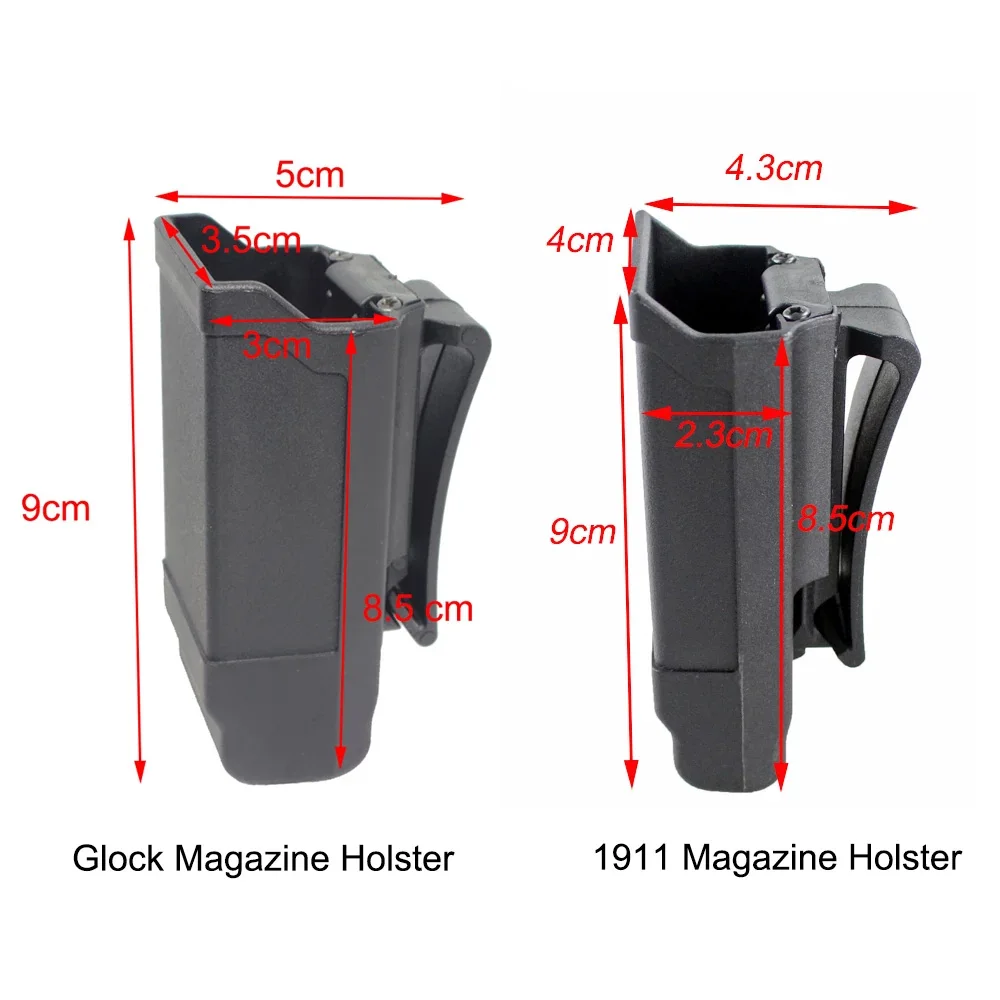 Magazine Pouch Single Mag Pistol Holster for Glock or Colt 1911 9mm Cartridge Pouch Gear Holder Mags for Glock USP - view 2