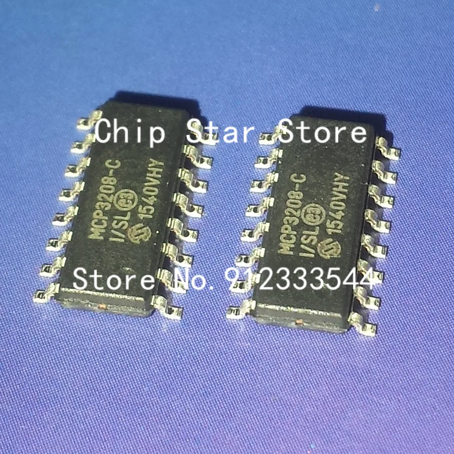 5-50 pezzi MCP3208-CI/SL MCP3208T-CI/SL MCP3208 SOIC14 Convertitore analogico-digitale 12 bit 100 kSPS 100% nuovo e originale
