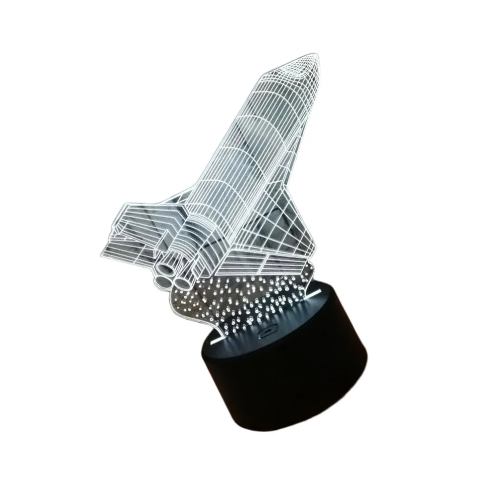 ضوء ليلي LED ثلاثي الأبعاد مع ألوان تعمل باللمس، مصباح بصري ثلاثي الأبعاد من الأكريليك قابل للتغيير لإضاءة سطح المكتب وممر الغرفة