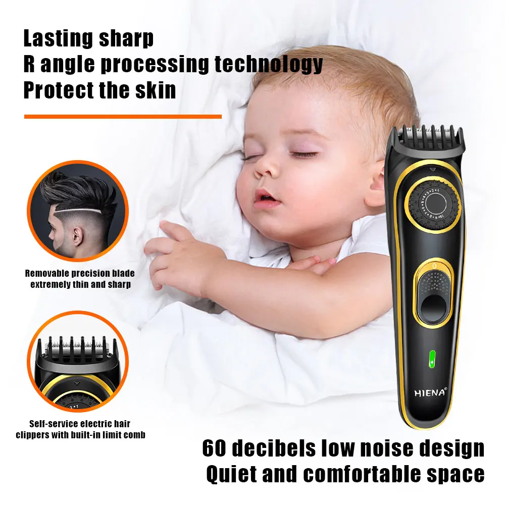 HIENA 고품질 Usb 이발사 방수 무선 헤어 트리머 전기 무선 전문 헤어 클리퍼