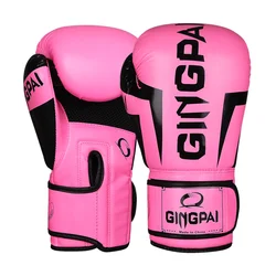 Guantoni da boxe professionali da 6-12 once guanti da combattimento gratuiti per adulti per uomo donna attrezzatura da allenamento per boxe Muay Thai MMA di alta qualità