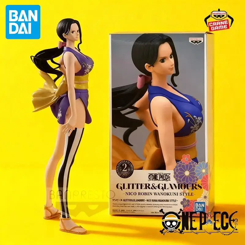 

Bandai Original Banpresto One Piece Glitter Glamours Nico Robin Action Figures Anime Statues Models Doll Kids Toy Festival Gifts