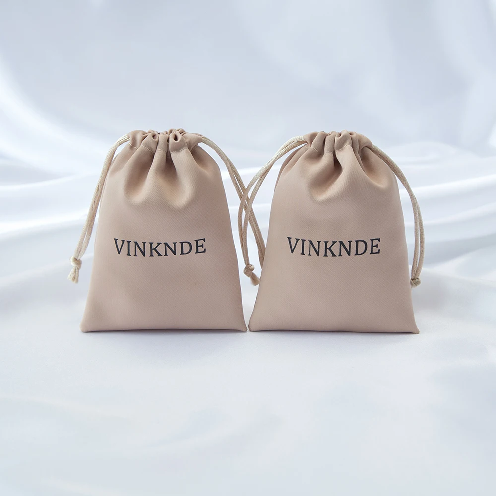 100 قطعة شعار مخصص الخوخ الحرير مجوهرات المنظم الحقيبة هدايا الزفاف الحلوى أكياس للهدايا الصغيرة الساتان الرباط تخزين المجوهرات #2