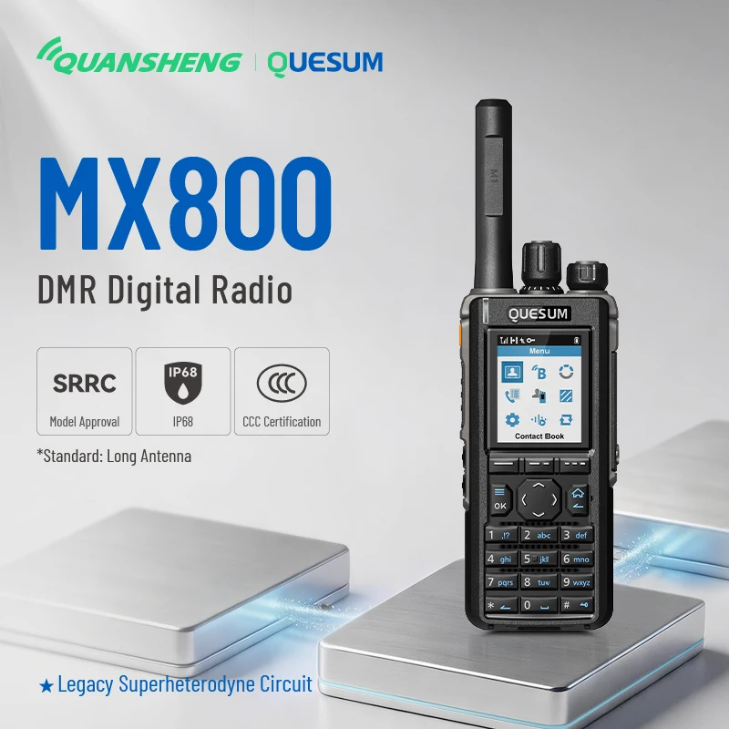 New MX-800UV 10W Walkie Talkie 5000 Channels 2.0-inch HD Color Display Two Way Radio Rugged And Reliable