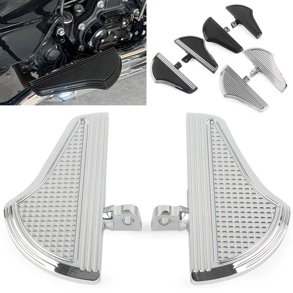 Motorcycle Rear Floorboards Foot Pegs Left+Right 1Pair For Harley Davidson Dyna Softail Electra Glide V-Rod