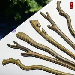 Natural Green Sandalwood Hand Carved Hairpin Collections L076