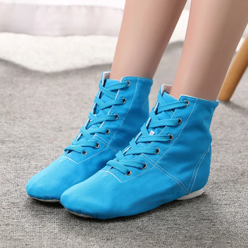 Bottes DN en toile montantes pour enfants et adultes, chaussures de danse à semelle souple, chaussures d'entraînement pour femmes, chaussures de ballet modernes, nouveau