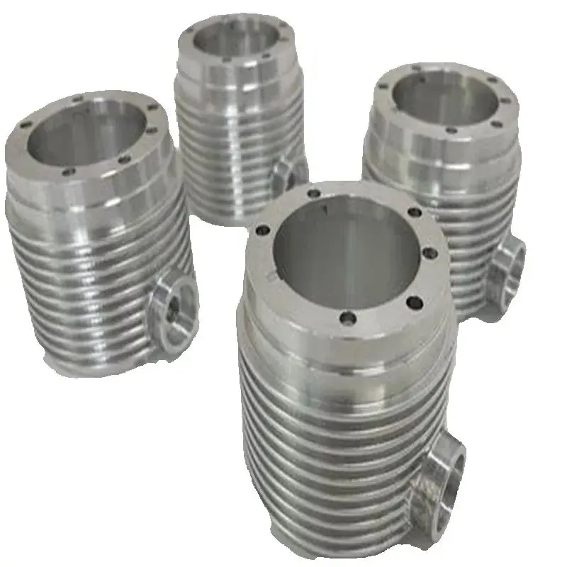 CNC machined stainless steel corrugated perforated pipe fitting set and corrugated connecting pipe kit