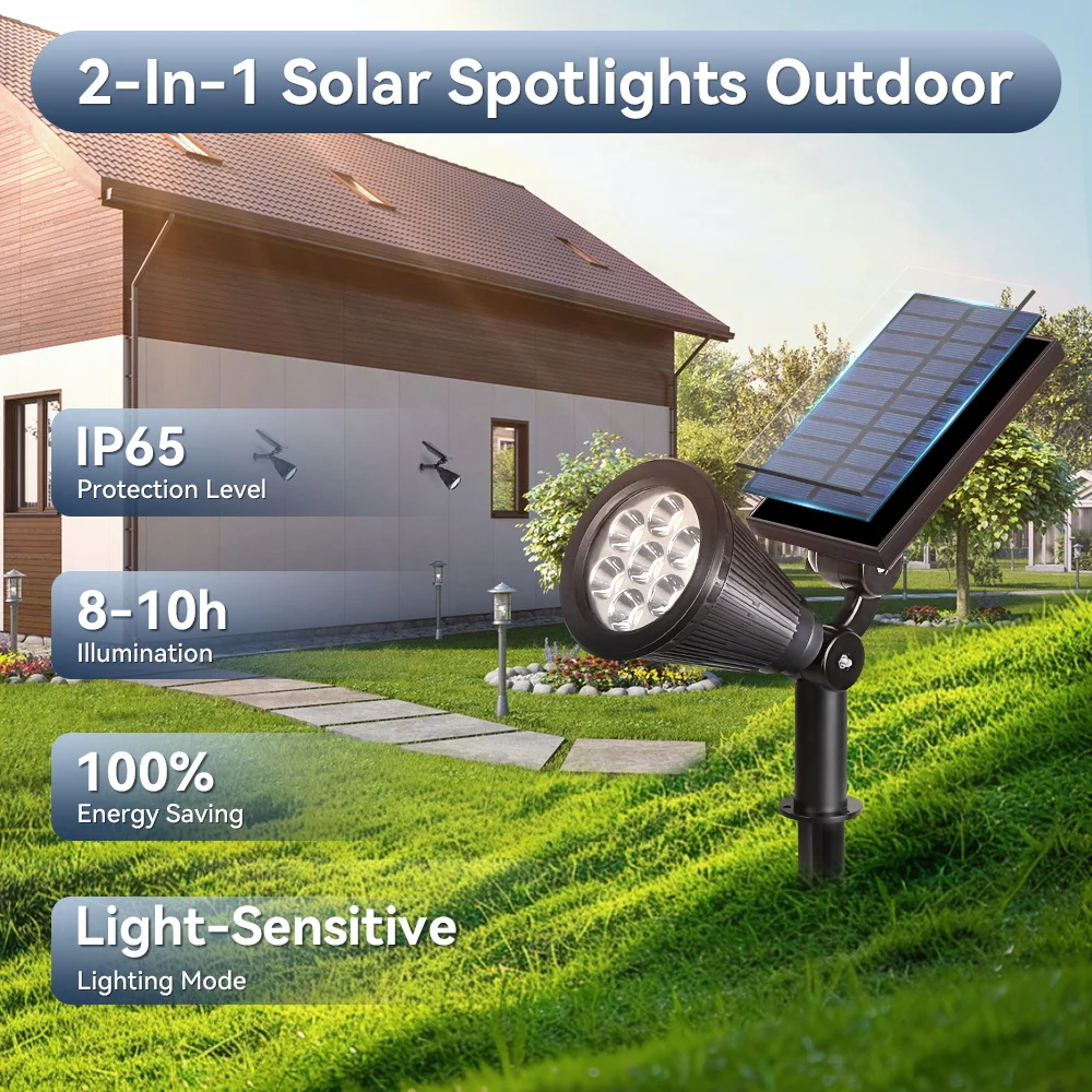 

IP65 LED Lawn Lamp Outdoor Solar Lights Waterproof Garden Patio Landscape Spotlight for Decor Energy Yard Lantern Lighting 220V