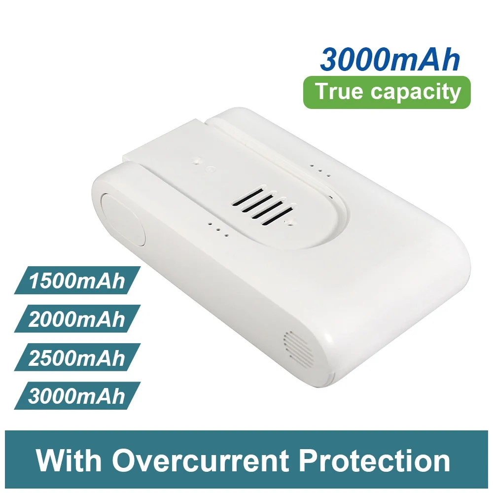 

Rechargeable 25.2V 2.5Ah 3Ah 18650 7S1P Replacement Battery Lithium Battery Pack for Xiaomi Mijia G9 G10 Cordless Vacuum Cleaner