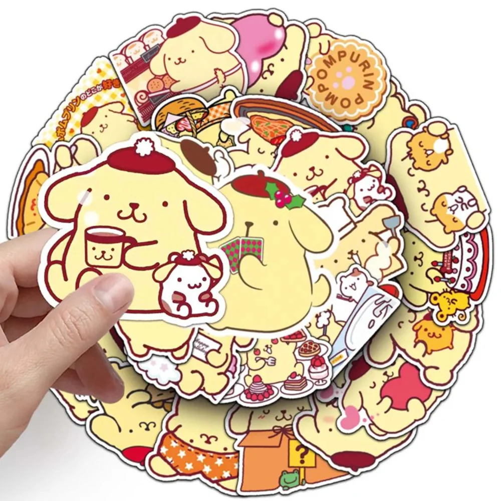 10/30/50PCS Sanrio Pompompurin Cute Cartoon Sticker DIY Phone Laptop Luggage Skateboard Graffiti Decals Fun for Kid Gift