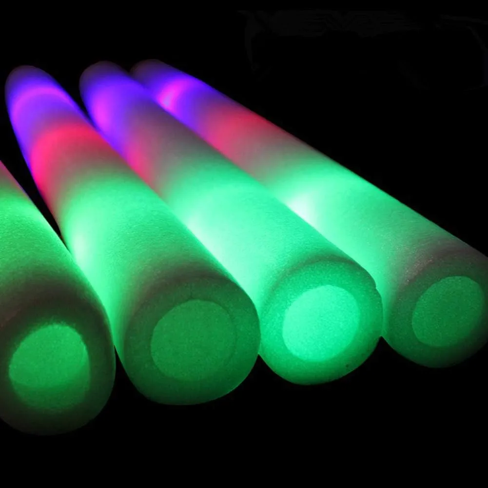 LED Foam Sticks Bulk in the Dark Party Supplies, Colorful Flashing Light Up, 3 Modes, 20 Pcs