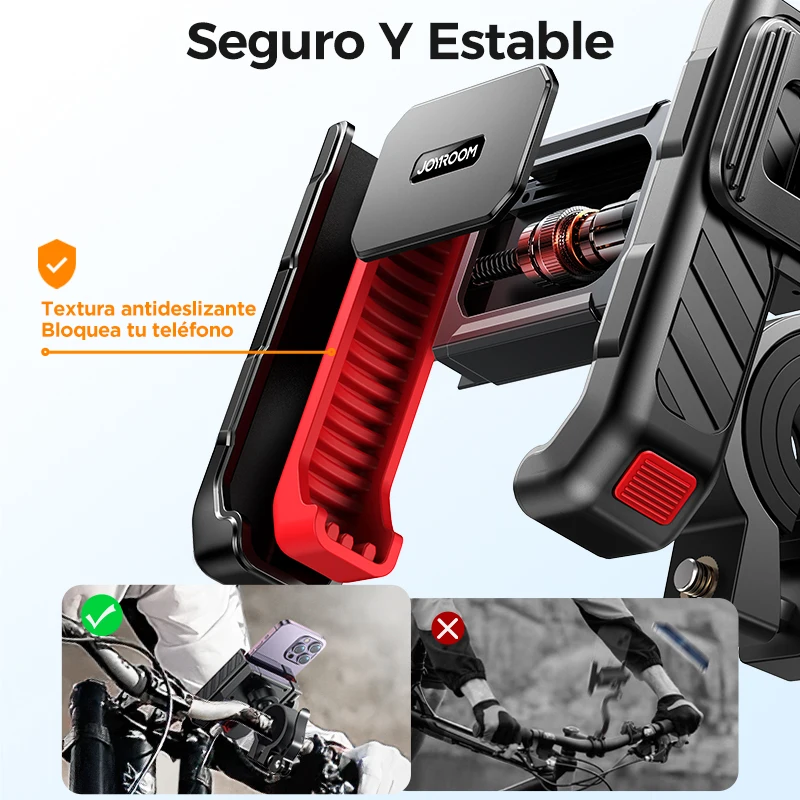 Soporte para bicicleta Joyroom 2024, universal, operación con una mano, para bicicleta y moto, para teléfonos de 4.7-7 pulgadas, a prueba de golpes 3
