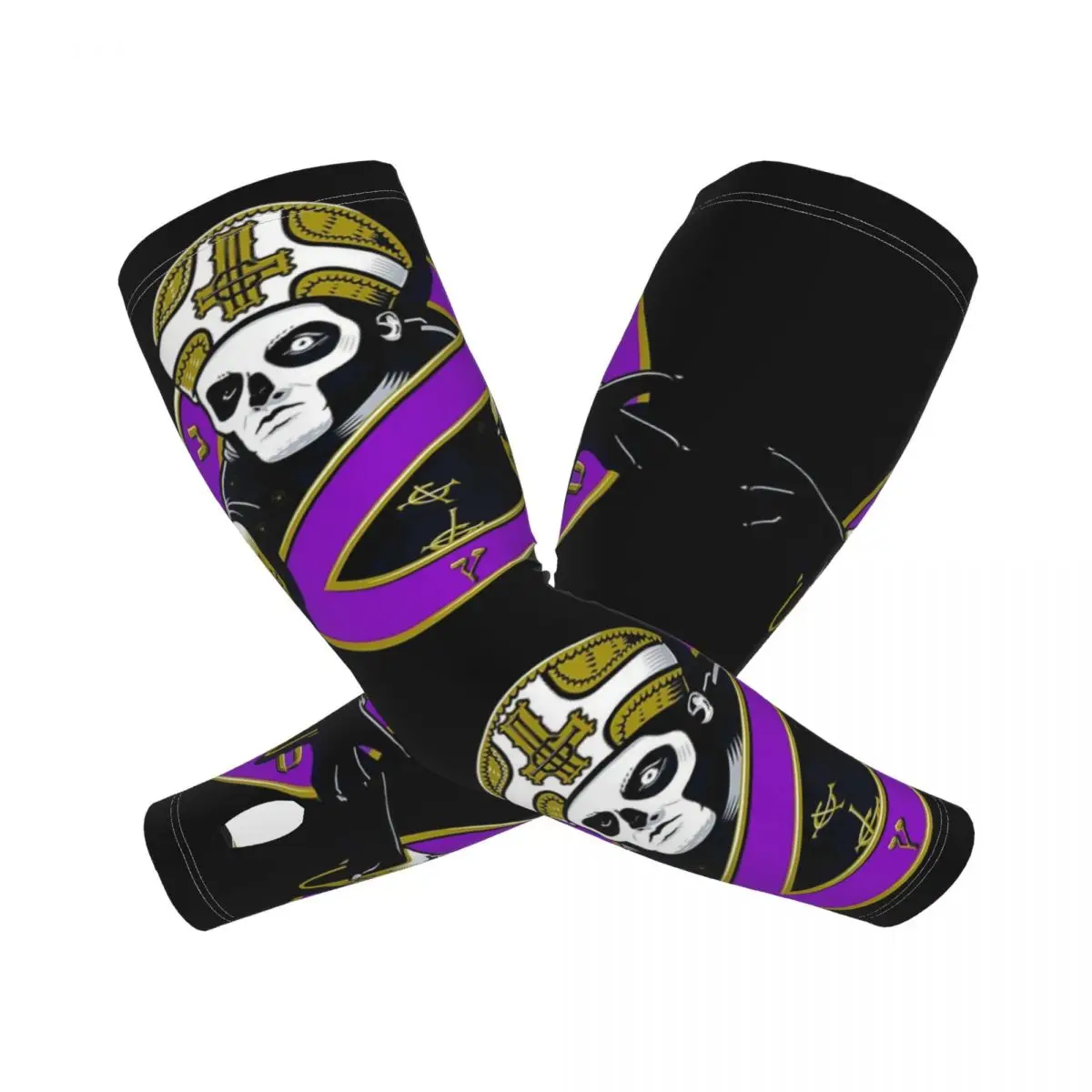 

Рок-группа Ghost BC, уличные рукава, защита от солнца и ультрафиолета, летние рукава из ледяного шелка с татуировкой для езды на велосипеде