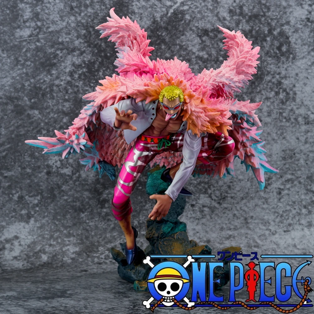 

32cm One Piece Anime Donquixote Doflamingo Portrait of Pirates Action Figure PVC Collection Model Doll Gifts Toys Decoration