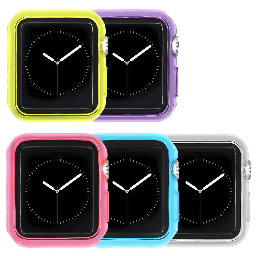 Compatible with Apple Watch Series 987654 soft TPU glow-in-the-dark case 40mm 41mm 44mm 45mm, no screen case