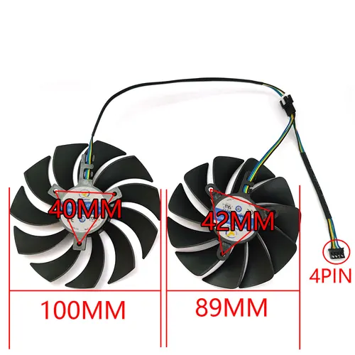 Imagen 2 del producto 2 unids/set 88MM/100MM RTX 3060 、 3070 ventilador GPU Twin Rand, para ZOTAC RTX 3060 、 3060 TI 、 3070 、 3070 Ti Twin Rand ventilador de refrigeración de tarjeta gráfica
