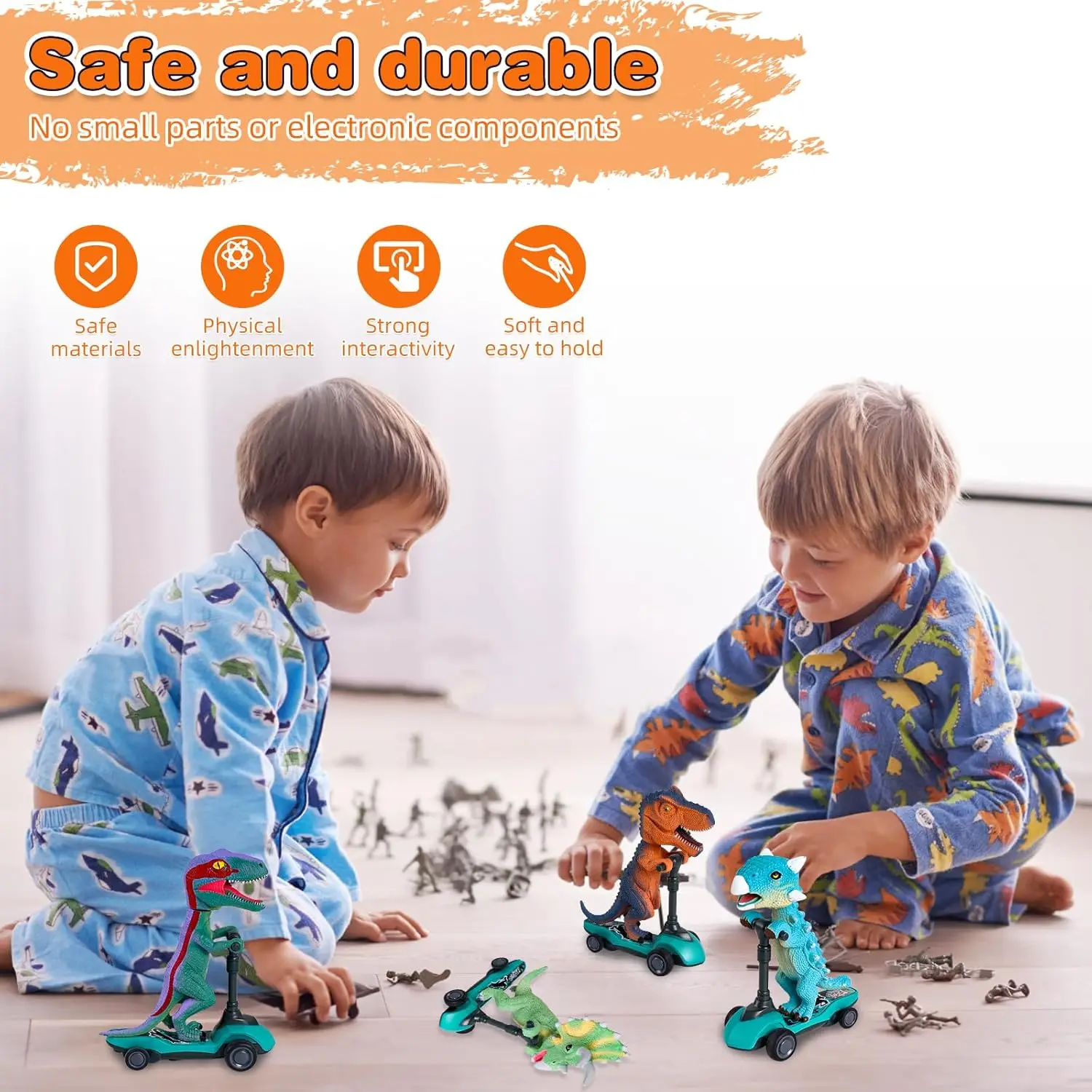 ألعاب سكوتر الديناصورات التراجع سيارات صغيرة إصبع ركلة سكوتر الصبي لعبة سن 3 + ، مجموعات هدايا دينو للأطفال ، هدية حفلة عيد ميلاد ل