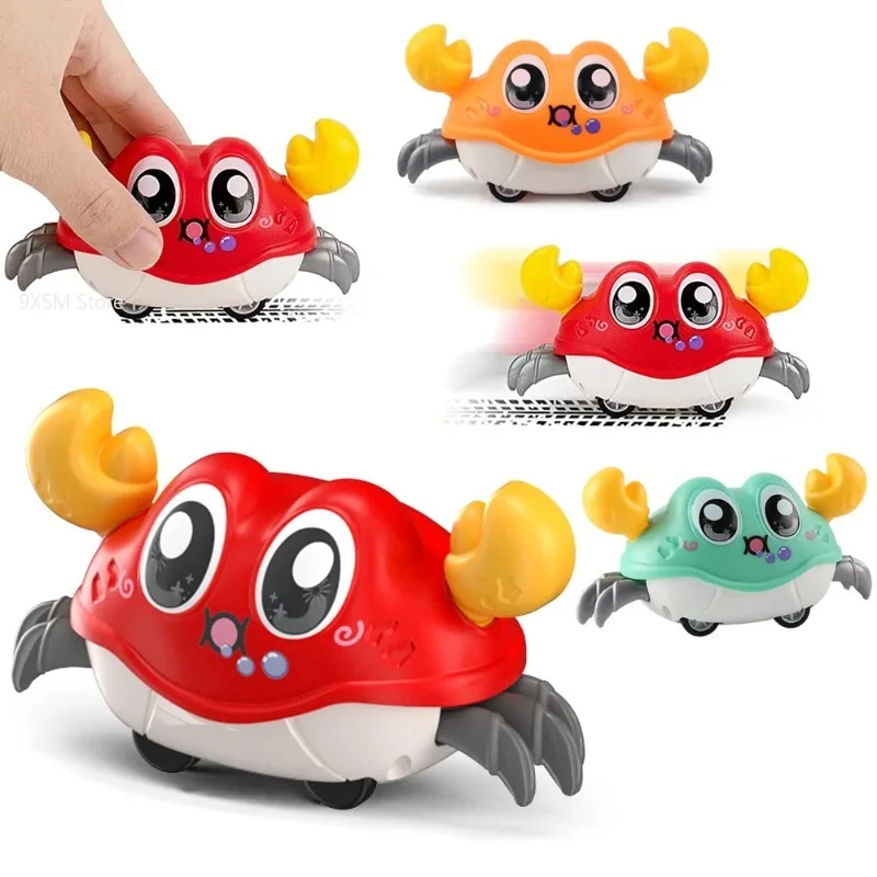 

Crawling Crab Tummy Time Baby Sensory Toys Infant Learning Crawl Toddler Development Babies Interactive Walking Birthday Gift