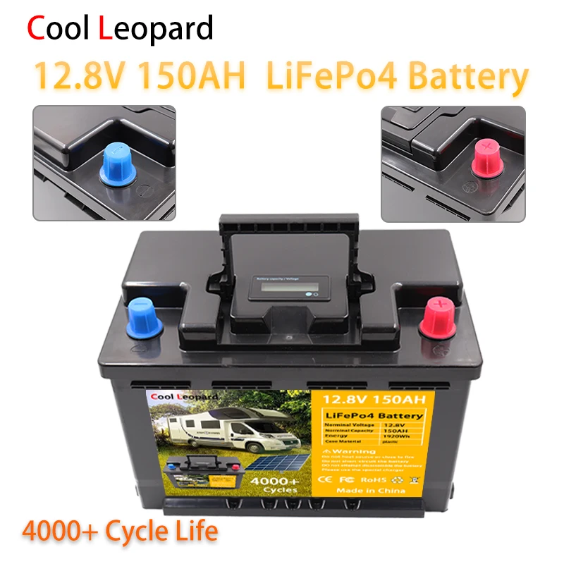 12.8V 150Ah LiFePo4 Battery Built-in BMS For Replacing Most of Backup Power Home Energy Storage,Solar Searchlight Ect