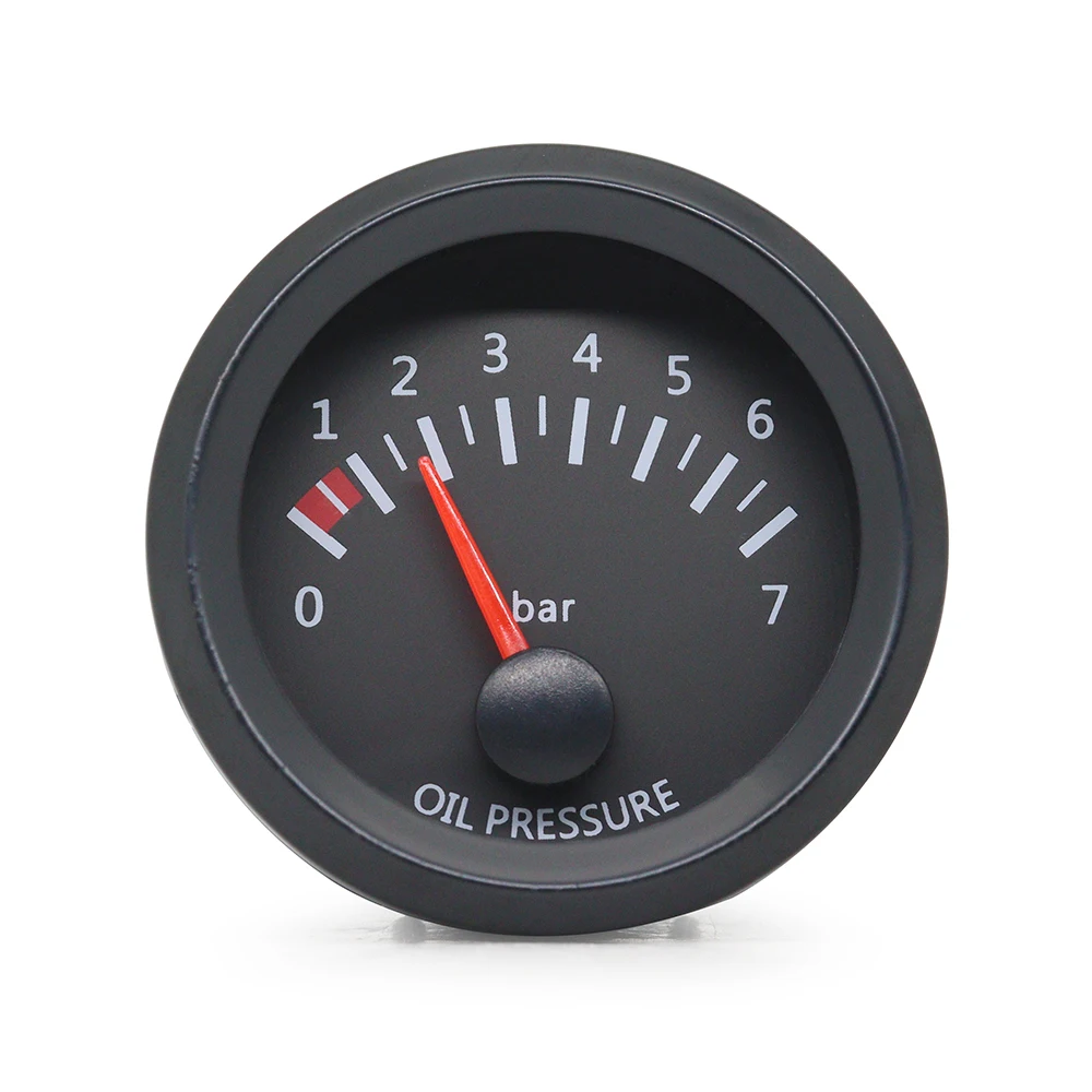 52MM Gauge 12V Water Temp Olietemperatuurmeter Oliedruk Brandstof Voltmeter Lucht Brandstofverhouding Boost Uitlaat Temp Meter Zwart Gezicht Gauge