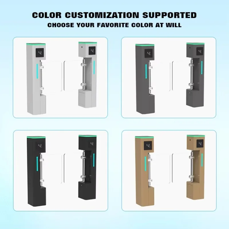 HCW Automatic Swing Barrier Turnstile with High Security Access Control for Pedestrian Entrance