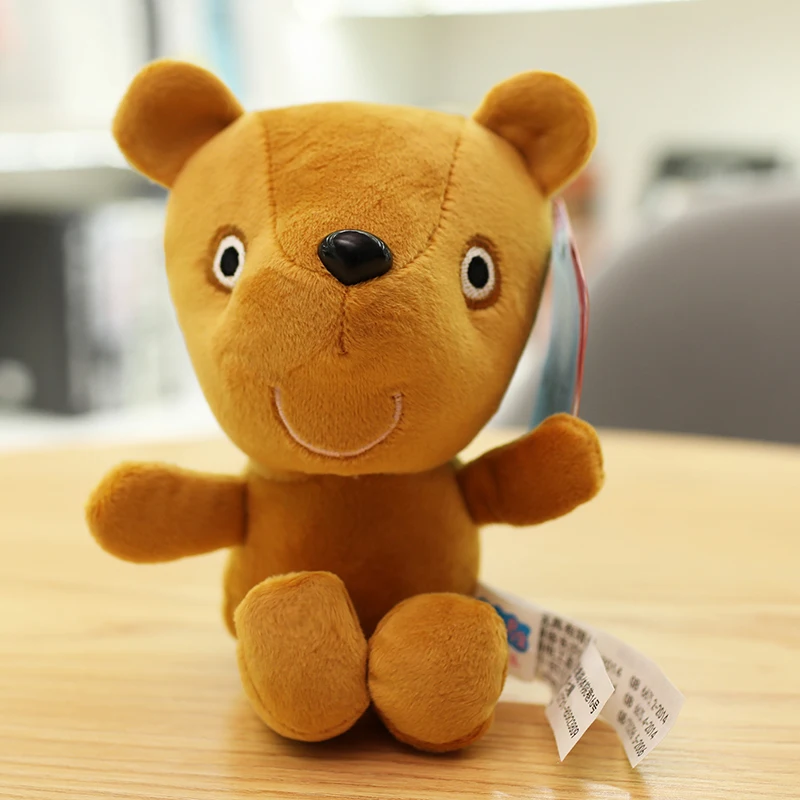 

Dinosaur Teddy Peppa Pig Plush Pig Kids Toy High Quality 19cm Pet Bear Soft Stuffed Anime Keyring Doll Children's Birthday Gifts