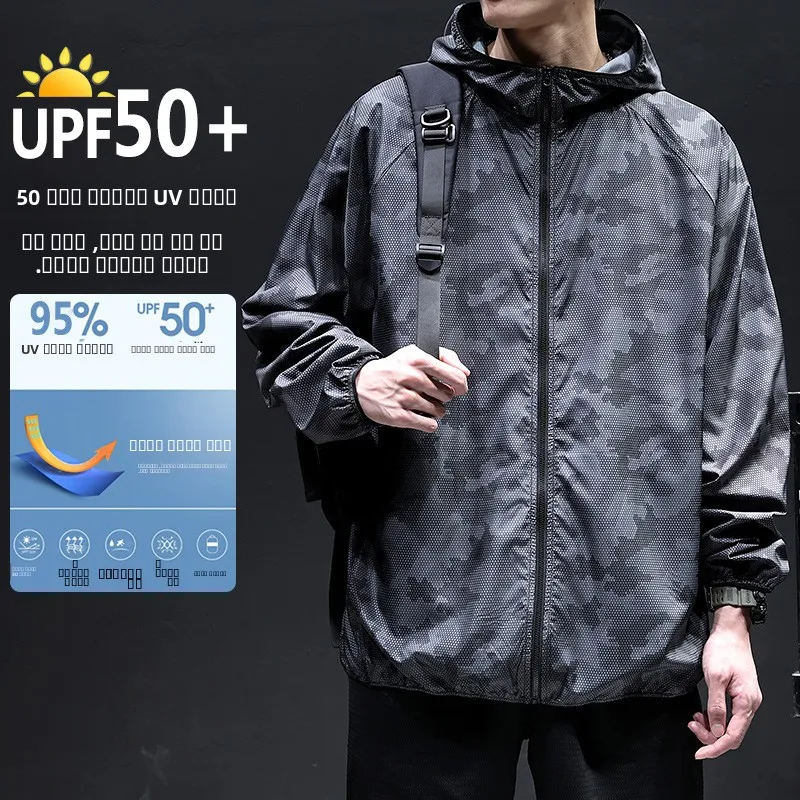 

Летняя мужская дышащая тонкая камуфляжная куртка с защитой от ультрафиолета, легкая ветрозащитная верхняя одежда, солнцезащитное пальто