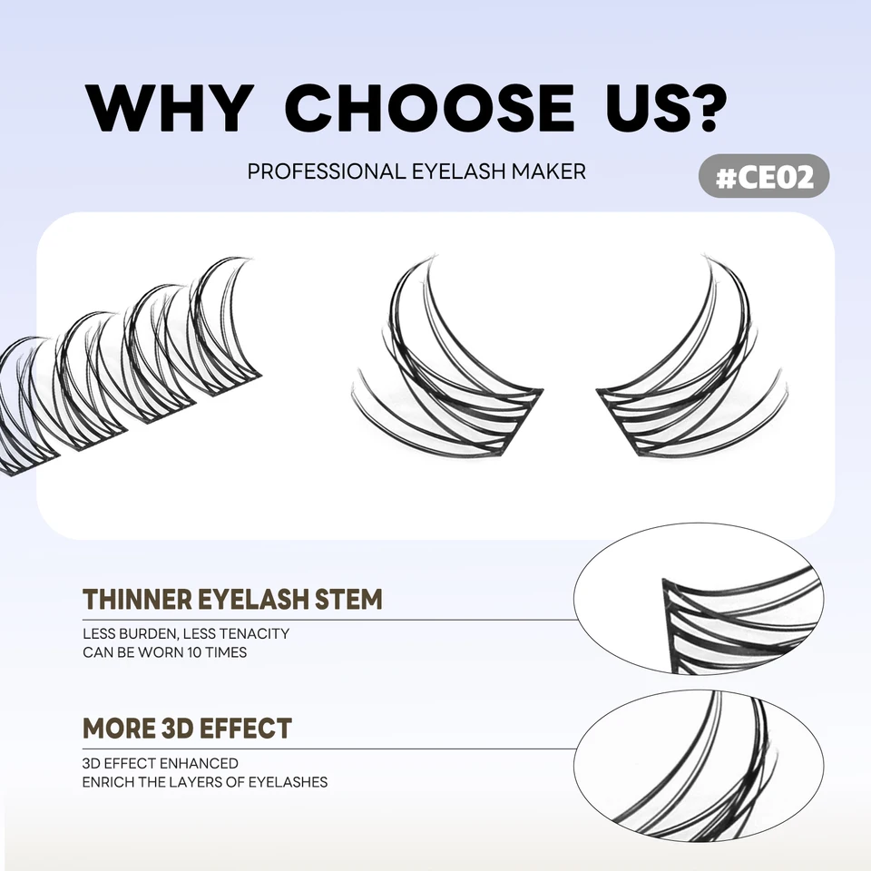 GROINNEYA Pestañas Naturales Clusters Curvatura C Estilo Manga Suaves Cruzadas Delicadas Pestañas Individuales Anime Extensiones de Pestañas Maquillaje de Ojos 6