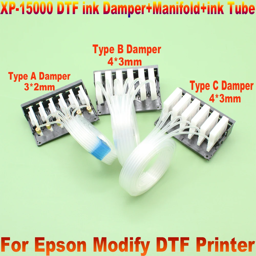 

Адаптер коллектора печатающей головки XP-15000 с чернильной трубкой, демпфер DTF для Epson XP 15000 XP 15000 DTF, модифицированный фильтр головки принтера