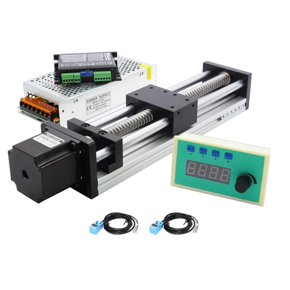 Houtbewerking kogelschroef lineaire geleiderail glijbaan cnc handmatige lineaire as actuator module tafelslag reizen gravure tool