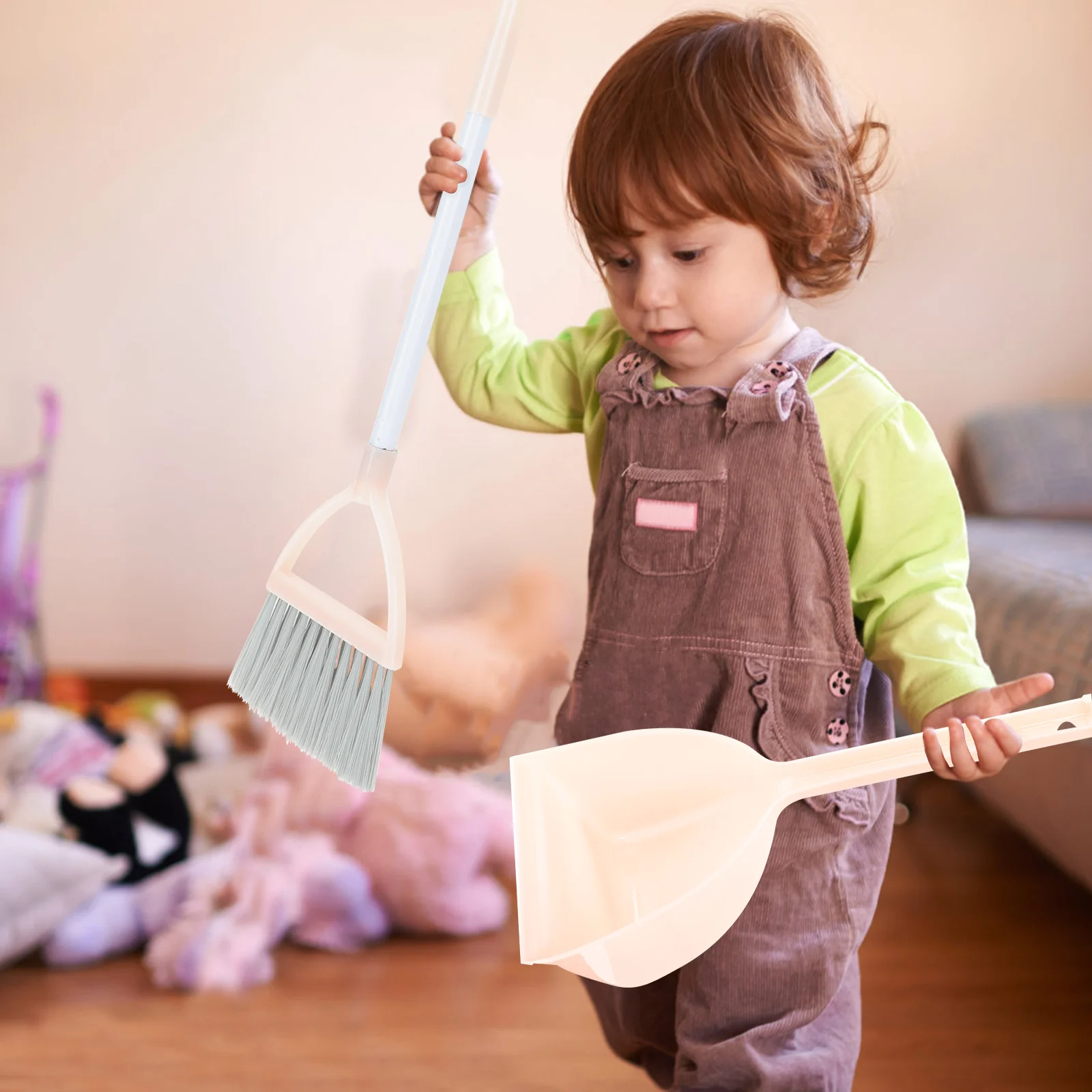 مجموعة واحدة من مجارف المكنسة الصغيرة للأطفال، منظف سطح المكتب الصغير خفيف الوزن، لوازم منزلية، مساعد التدبير المنزلي للأطفال
