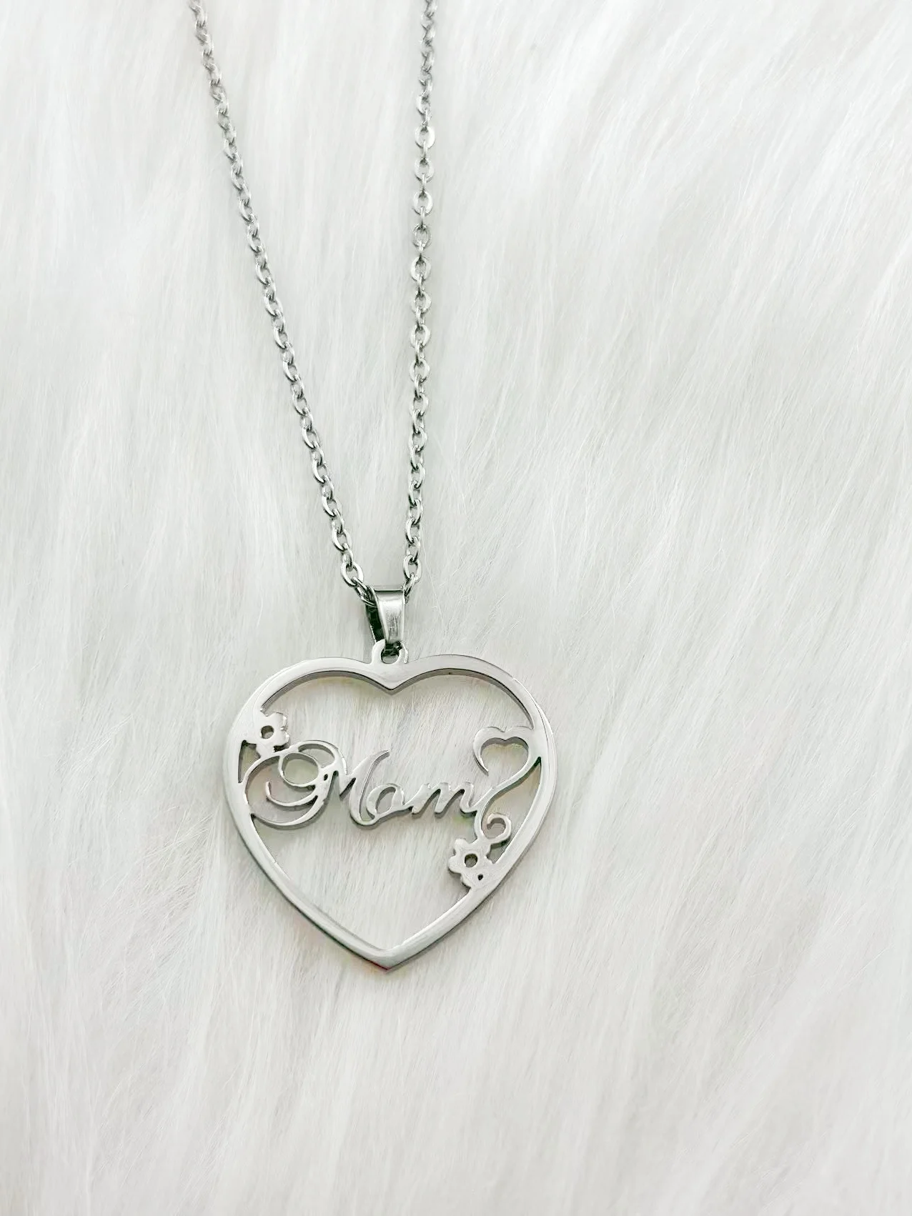 عيد الأم ماما أمي قلادة بحرف قلادة المرأة الفولاذ المقاوم للصدأ أمي لوحة الترقوة سلسلة المختنق شخصية مجوهرات هدية #5