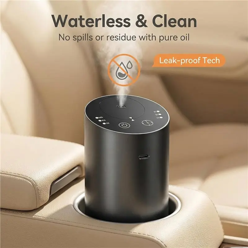 【RECOMENDAR】Waterless Car Diffuser, Battery Operated Essential Oil Diffuser With Timer, No Leakage Technology, Super Quiet