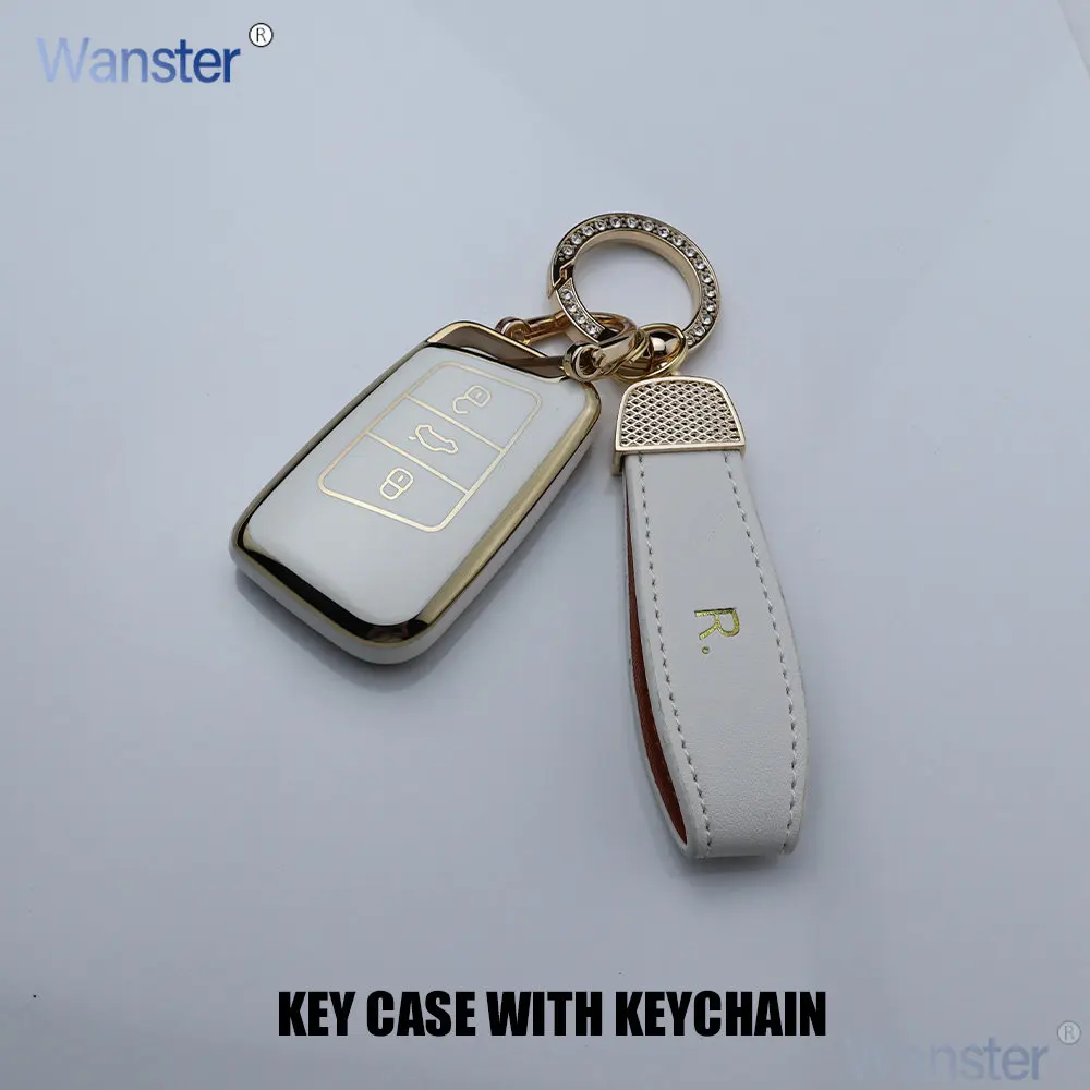 3 Bottons TPU Plastic Car Key Case Cover Shell for VW Volkswagen Passat B8 Magotan Gte for Skoda Kodiaq Superb A7 Smart Keyless